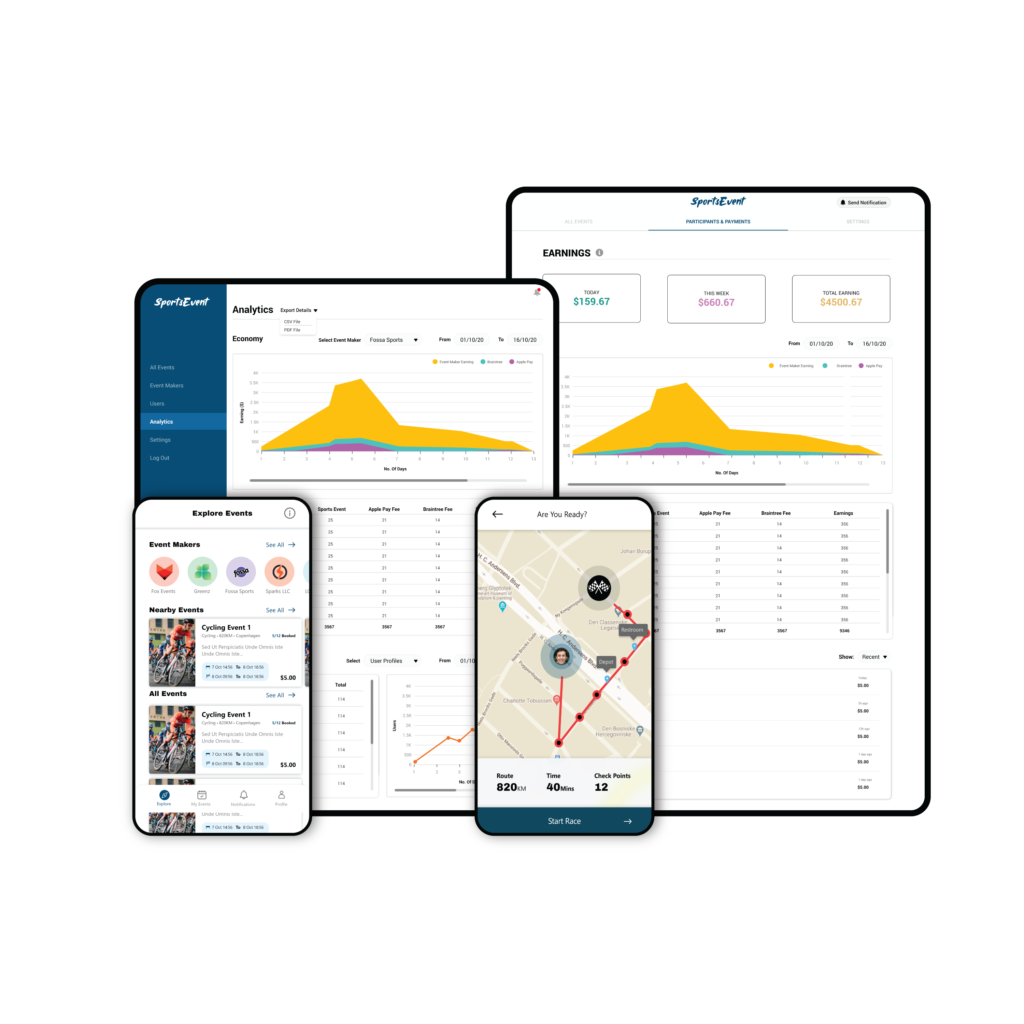 Our Work Sports Event App by DevDefy